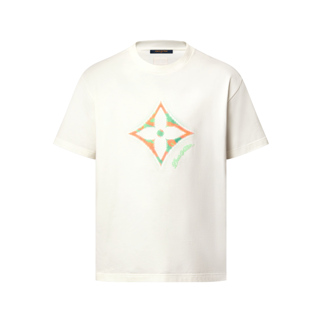 Monogram Flower 3D Gradient Print T-Shirt - Ready-to-Wear | LOUIS